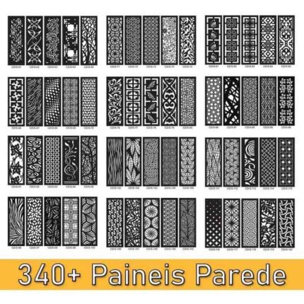 Painel De Parede Vetor Cnc Laser Router Plasma - Digital 340 Paineis