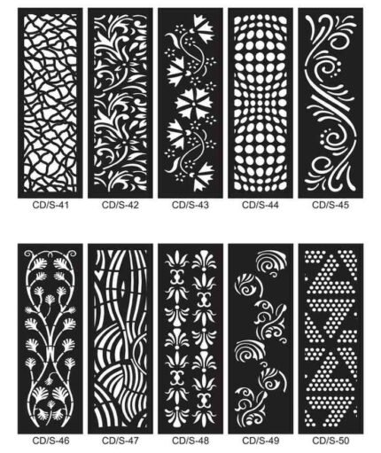 Pack 10 cortes painel de parede vetor ornamento DXF para corte laser cnc router